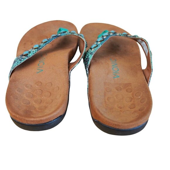 Vionic Rest‎ Floriana Toe-Post Sandal - Teal Snake Size 7 - Picture 4 of 6